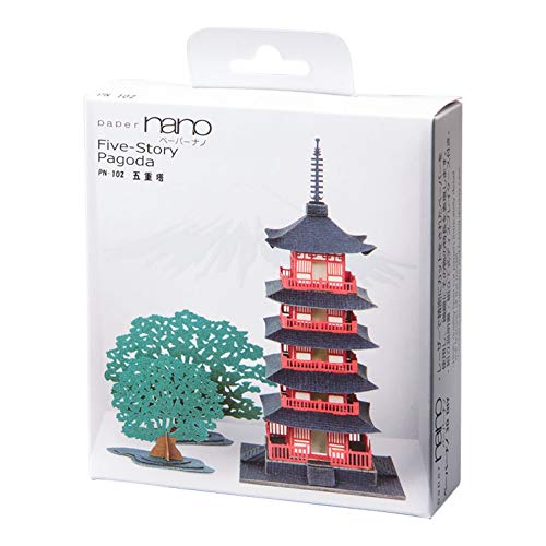 Paper Nano Five Stories Pagoda Building Kit From Japan | eBay